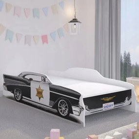 Pat exclusiv pentru copii ce vor să fie polițiști 140 x 70 cm