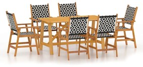 3087126 vidaXL Set mobilier de grădină, 7 piese, lemn masiv de acacia