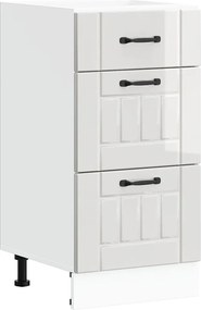 vidaXL Dulap de bucătărie „Lucca”, alb lucios, lemn stratificat