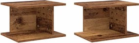 vidaXL Noptieră 2 pcs Lemn vechi 40 x 30 x 25 cm Lemn compozit