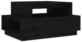 Masuta de cafea, negru, 80x55x40,5 cm, lemn masiv de pin 1, Negru