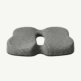 Perna ortopedica sezut tripla protectie prostata/hemoroizi/coccis, memory foam, Gri