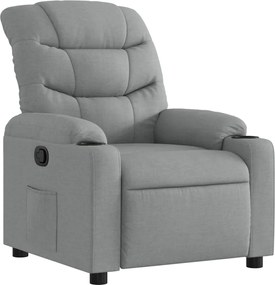 vidaXL Fotoliu rabatabil, gri deschis, material textil