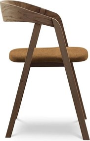 Scaun de sufragerie teracotă din lemn masiv Erika – Makamii