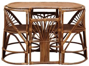 Set masa cu 2 scaune, din rattan, Trinidad