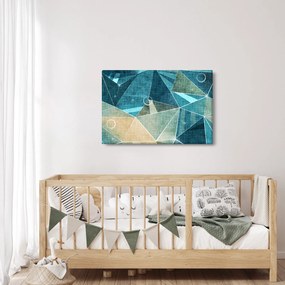 Tablou - Abstract turcoaz (90x60 cm)