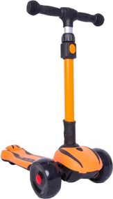 Trotineta copii cu roti luminoase din silicon NOVOKIDS™ Bumble , cu melodii si lumini, 3 roti,pliabila, maner reglabil pe inaltime,maxim 50 kg,