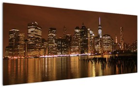 Tablou orașului nocturn (120x50 cm)