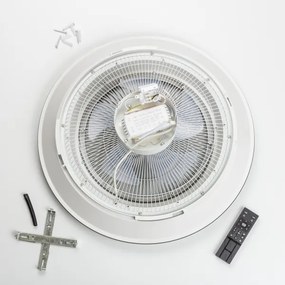 Plafonieră LED dimabilă cu ventilator Brilagi AURA LED/38W/230V alb + telecomandă