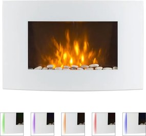 Klarstein LAUSANNE, șemineu electric, telecomandă, 2000 W, alb