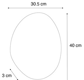 Oglinză de baie de design 40 cm cu LED IP44 - Biba