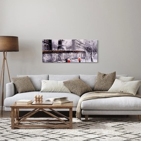 Tablou - Pictură în ulei a orașului II. (120x50 cm)