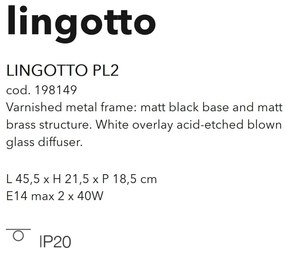Plafoniera design modern Lingotto PL2 198149