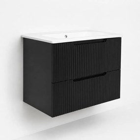 Corp Mobilier Baie Suspendat 60 cm Riflat – Nero (Negru)