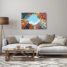 Tablou - Între case (90x60 cm)
