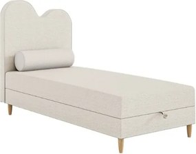 Pat tapitat boxspring 90 x 180 cm crem Wave