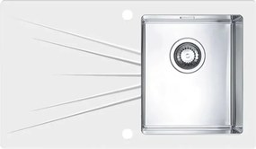Chiuveta inox Alveus Karat 10 inox - alb 86x50 cm dreapta
