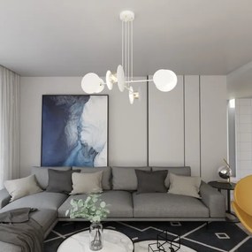 Lustră pe cablu IDEA 4xE27/15W/230V alb