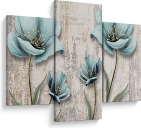 Tablou - Flori texturate (90x60 cm)