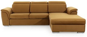 Canapea de colț cu funcție de dormit Milanos Mini Right - galben Monolith 48