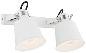 Aplica metalica reglabila stil industial KONGO 2L alba