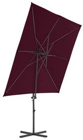 Umbrela in consola cu stalp din otel, rosu bordo, 250x250 cm Rosu, 250 x 250 cm