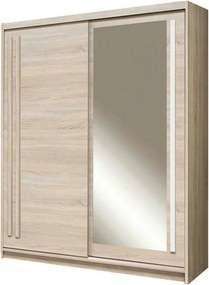 Dulap EFFECT, stejar sonoma, PAL melaminat, cu 2 usi, 175x59x215 cm