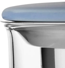 Cana pentru ceai cu infuzor si capac Viva Scandinavia MINIMA EVA V82763, 400 ml, Sticla, Bambus, Transparent/Albastru