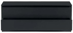 Masă TV modulară neagră din lemn masiv de pin 100x40 cm Finca – WOOOD