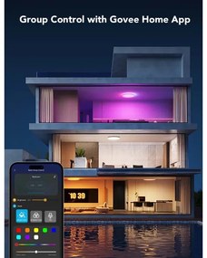 Govee - Plafonieră LED RGBICWW dimabilă, 29W/230V, Ø 30 cm, Matter, Wi‑Fi