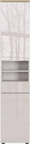 Dulap de baie crem înalt/îngust cu aspect lucios 39x190 cm Tavira – Germania
