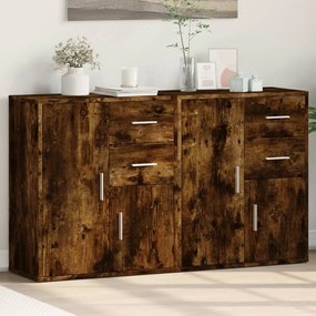 vidaXL Dulapuri, 2 buc., stejar fumuriu, 60x31x70 cm, lemn prelucrat