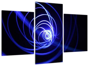 Tablou cu spirale albastre (90x60 cm)