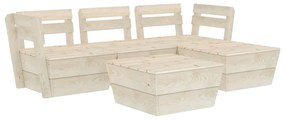 3063715 vidaXL Set mobilier de grădină paleți, 5 piese, lemn de molid tratat