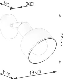 Spot de perete Sollux SL.1313 ELBA 1xE27/15W/230V alb