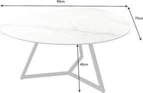 Masuta moderna Marvelous alb 90cm