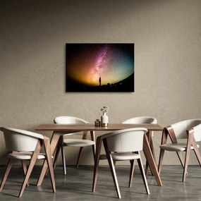 Tablou pe sticlă - cerul plin de stele (70x50 cm)