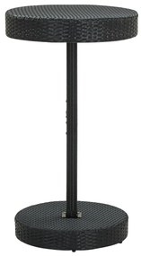 vidaXL Masă de grădină, negru, 60,5 x 106 cm, poliratan