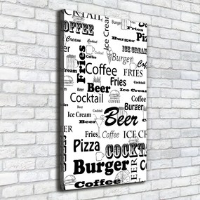 Imprimare tablou canvas Meniu Restaurant