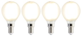 Set de 4 becuri LED E14 P45 mat 3,5W 360lm 2700K