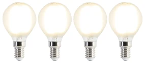 Set de 4 becuri LED E14 P45 mat 3,5W 360lm 2700K