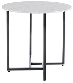 Masa rotunda de dining ALTO II 80 cm, decor marmura alba