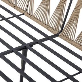 Canapea de exterior, bej, din metal Pavone
