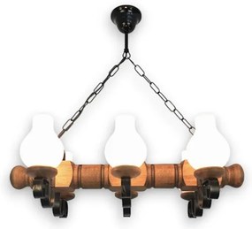 Lustră pe lanț Brilagi RUSTIC 6xE14/40W/230V fag