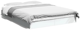842028 vidaXL Cadru de pat, alb, 120x200 cm, lemn prelucrat