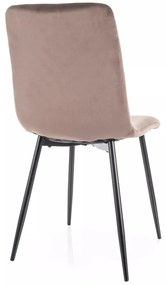 Scaun Daren velvet cappuccino/negru Blu38