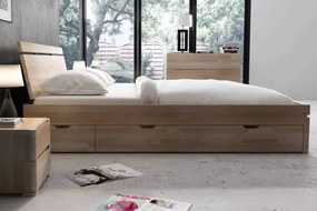 Pat lemn masiv TerraCraft Model 5 cu Sertar Fag Personalizabil