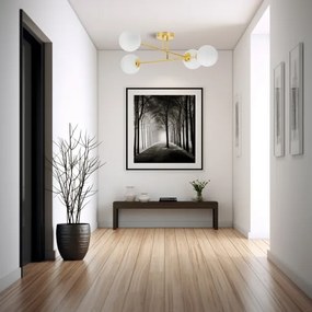 Lustră pe tijă 4xE27/35W/230V d. 70 cm auriu