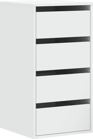 vidaXL Dulap colț cu sertare alb 40x41x76 cm lemn prelucrat