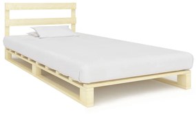 Cadru de pat din paleti, 100 x 200 cm, lemn masiv de pin culoarea lemnului, 100 x 200 cm